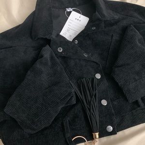 Shein black cropped jacket
